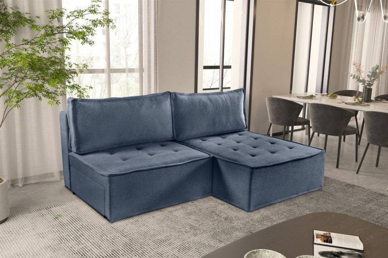 Fun Möbel Ecksofa Schlafsofa AMALIA Stoff Raven, Rundumbezug, inkl. Bettkasten von Fun Möbel