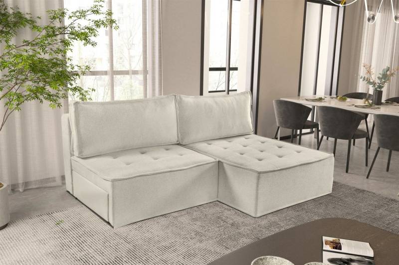 Fun Möbel Ecksofa Schlafsofa AMALIA Stoff Raven, Rundumbezug, inkl. Bettkasten von Fun Möbel