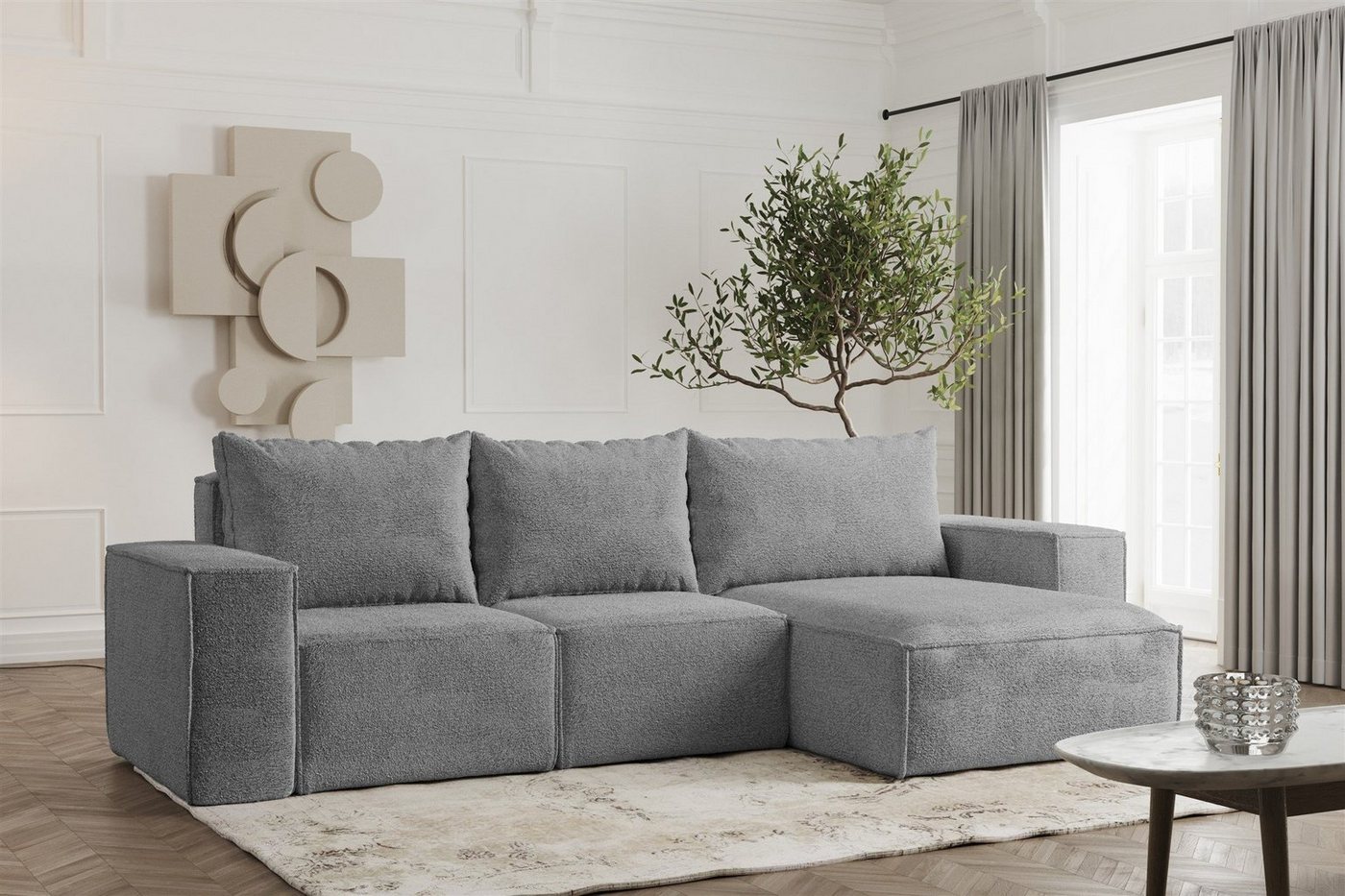 Fun Möbel Ecksofa Schlafsofa ESTELLE in Stoff, Ottomane Links oder Rechts, Rücken echt Bezogen Fun Möbel Ecksofa Schlafsofa ESTELLE in Stoff, Ottomane Links oder Rechts, Rücken echt Bezogen von Fun Möbel