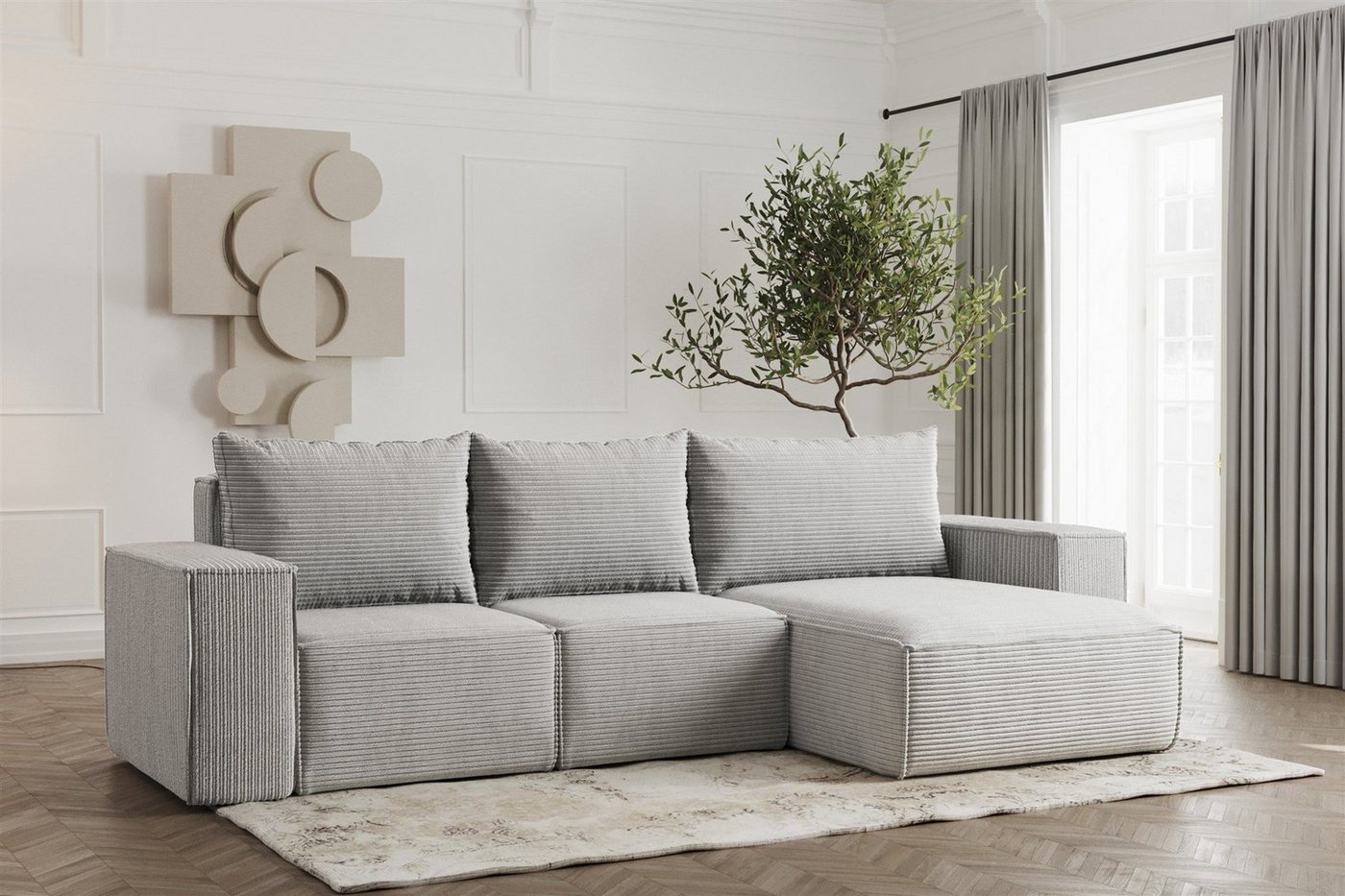 Fun Möbel Ecksofa Schlafsofa ESTELLE in Stoff, Ottomane Links oder Rechts, Rücken echt Bezogen Fun Möbel Ecksofa Schlafsofa ESTELLE in Stoff, Ottomane Links oder Rechts, Rücken echt Bezogen von Fun Möbel