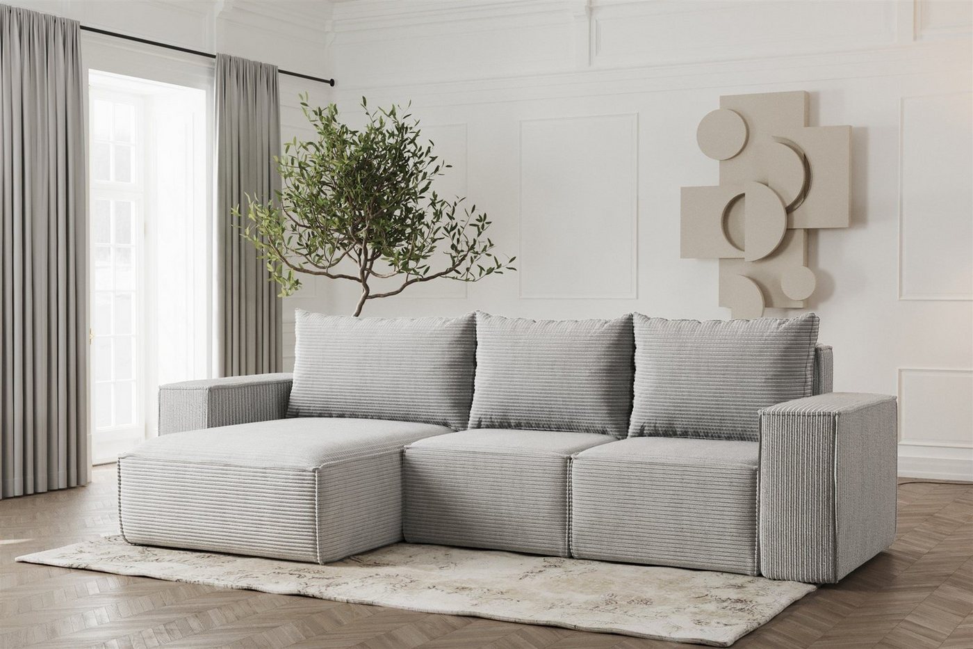 Fun Möbel Ecksofa Schlafsofa ESTELLE in Stoff, Ottomane Links oder Rechts, Rücken echt Bezogen Fun Möbel Ecksofa Schlafsofa ESTELLE in Stoff, Ottomane Links oder Rechts, Rücken echt Bezogen von Fun Möbel