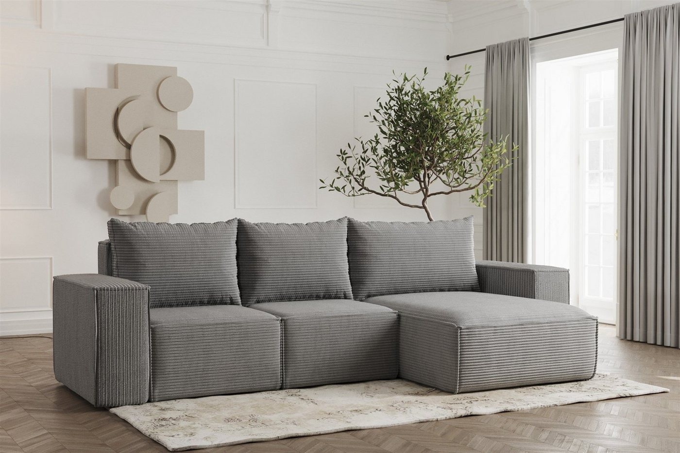 Fun Möbel Ecksofa Schlafsofa ESTELLE in Stoff, Ottomane Links oder Rechts, Rücken echt Bezogen Fun Möbel Ecksofa Schlafsofa ESTELLE in Stoff, Ottomane Links oder Rechts, Rücken echt Bezogen von Fun Möbel