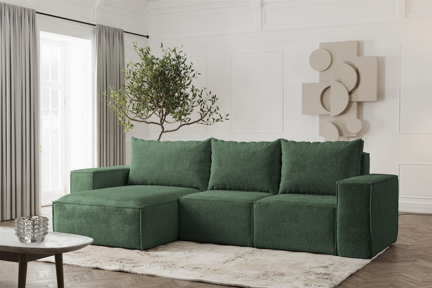 Fun Möbel Ecksofa Schlafsofa ESTELLE in Stoff, Ottomane Links oder Rechts, Rücken echt Bezogen Fun Möbel Ecksofa Schlafsofa ESTELLE in Stoff, Ottomane Links oder Rechts, Rücken echt Bezogen von Fun Möbel