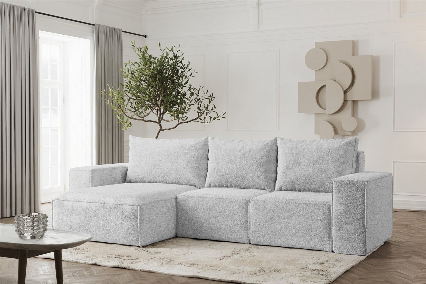 Fun Möbel Ecksofa Schlafsofa ESTELLE in Stoff, Ottomane Links oder Rechts, Rücken echt Bezogen Fun Möbel Ecksofa Schlafsofa ESTELLE in Stoff, Ottomane Links oder Rechts, Rücken echt Bezogen von Fun Möbel