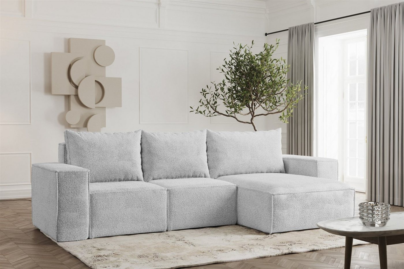 Fun Möbel Ecksofa Schlafsofa ESTELLE in Stoff, Ottomane Links oder Rechts, Rücken echt Bezogen Fun Möbel Ecksofa Schlafsofa ESTELLE in Stoff, Ottomane Links oder Rechts, Rücken echt Bezogen von Fun Möbel