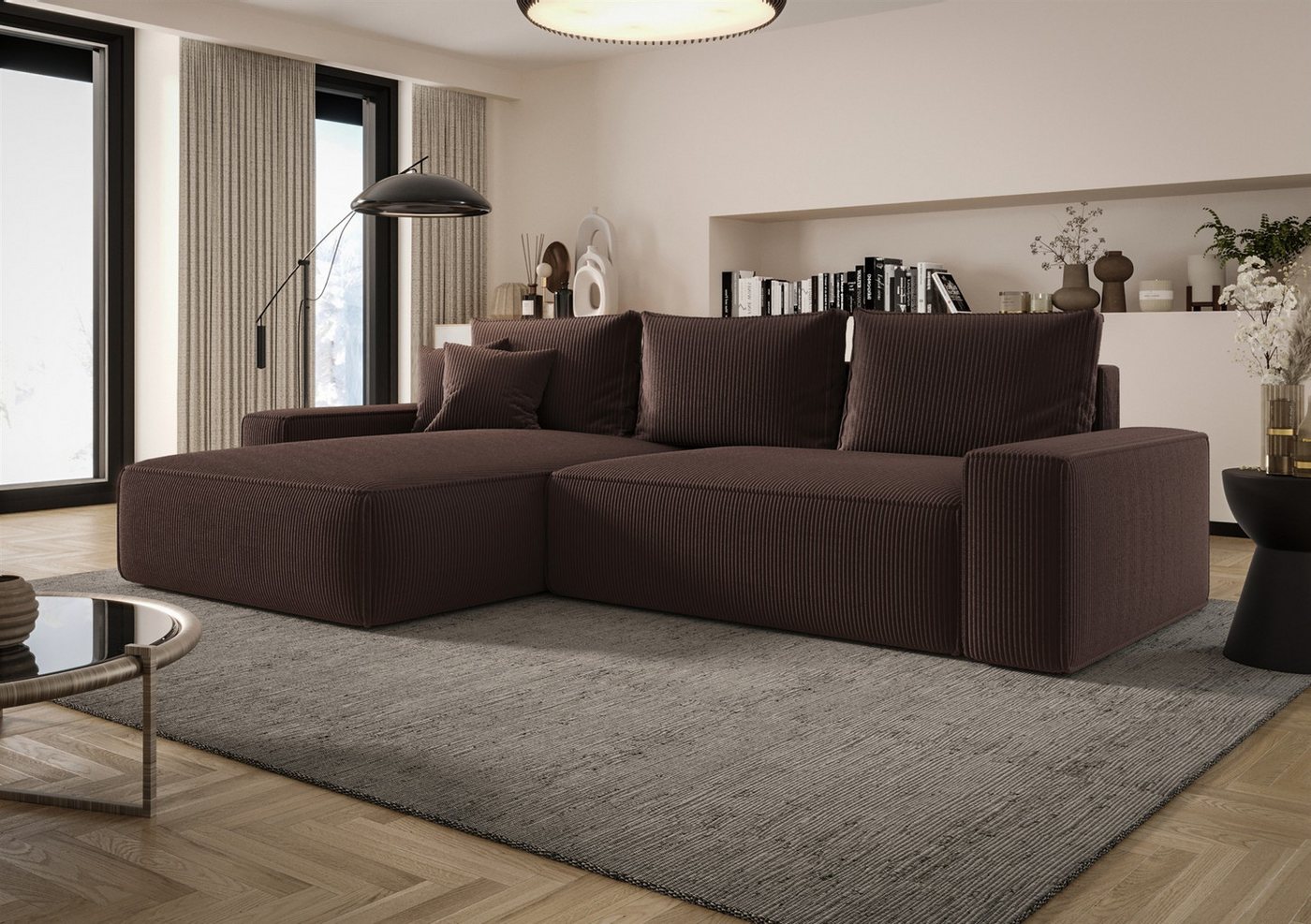 Fun Möbel Ecksofa Schlafsofa FUN AMIDA mit Ottomane in Stoff Poso, mit Bettkasten Fun Möbel Ecksofa Schlafsofa FUN AMIDA mit Ottomane in Stoff Poso, mit Bettkasten von Fun Möbel
