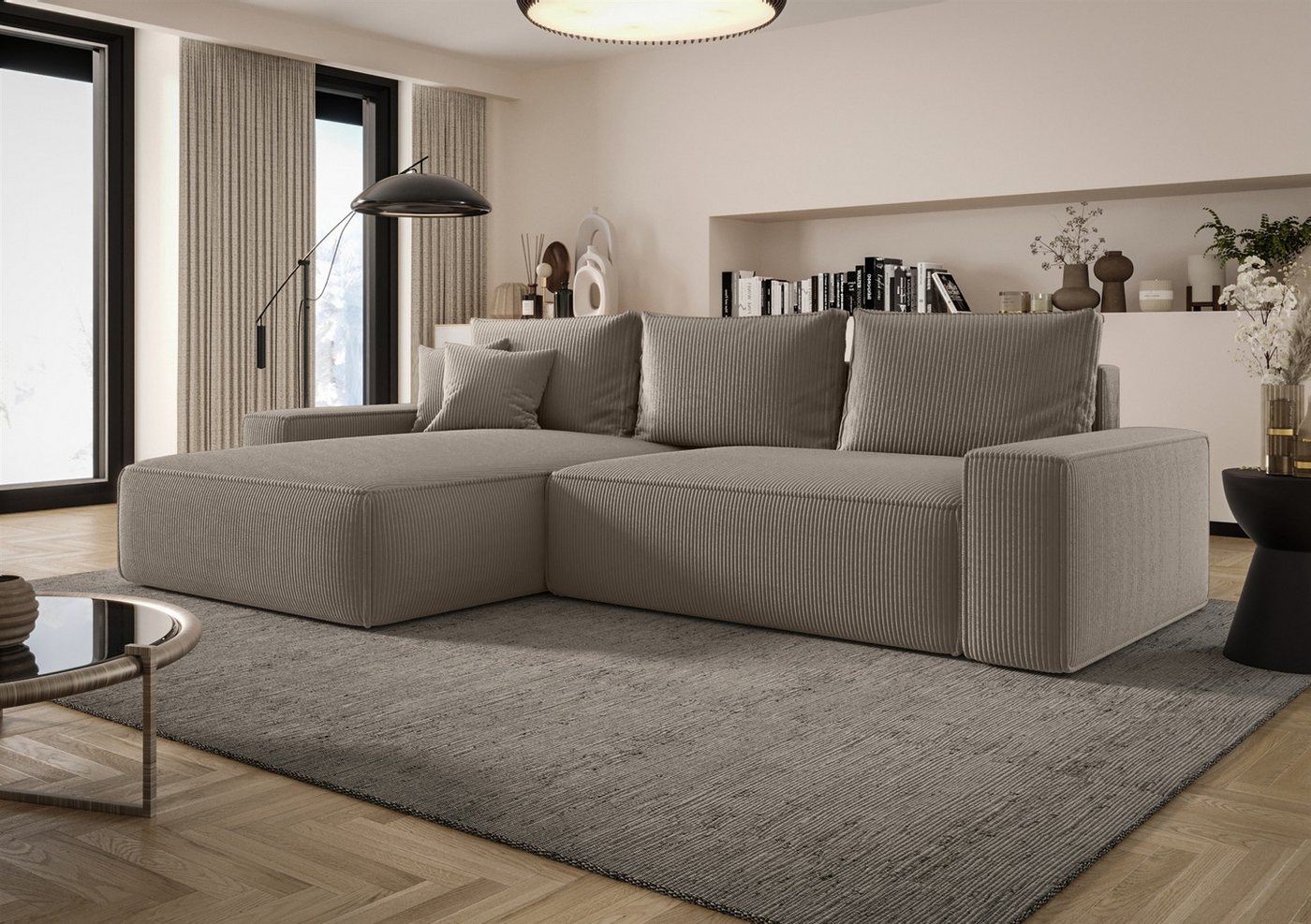 Fun Möbel Ecksofa Schlafsofa FUN AMIDA mit Ottomane in Stoff Poso, mit Bettkasten Fun Möbel Ecksofa Schlafsofa FUN AMIDA mit Ottomane in Stoff Poso, mit Bettkasten von Fun Möbel