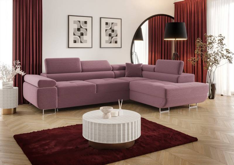 Fun Möbel Ecksofa Schlafsofa FUN MARIKO mit Ottomane in Stoff, Kopfstützen verstellbar Fun Möbel Ecksofa Schlafsofa FUN MARIKO mit Ottomane in Stoff, Kopfstützen verstellbar von Fun Möbel