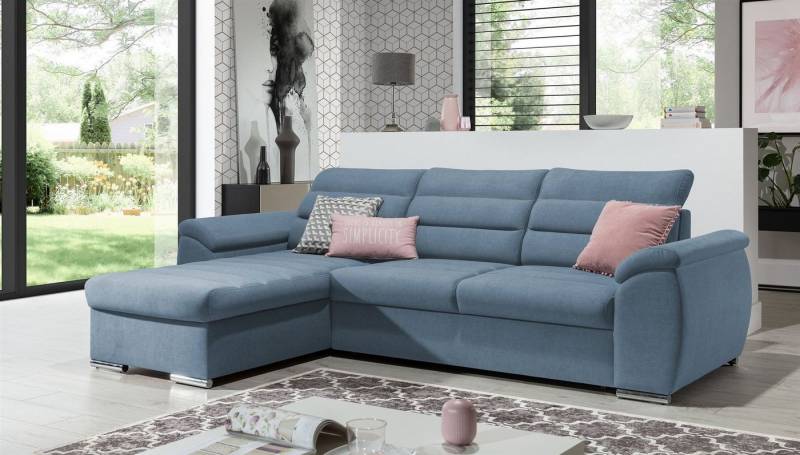 Fun Möbel Ecksofa Schlafsofa PASCARA XS in Stoff Esito mit Ottomane, Bettkästen, Rundumbezug von Fun Möbel