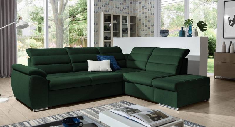 Fun Möbel Ecksofa Schlafsofa PASCARA in Stoff Esito mit Ottomane, Bettkästen, Rundumbezug von Fun Möbel