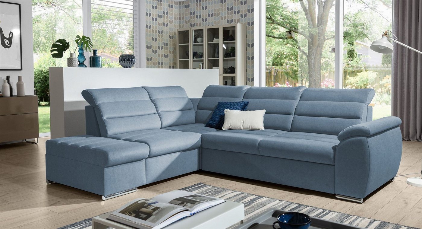 Fun Möbel Ecksofa Schlafsofa PASCARA in Stoff mit Ottomane, Bettkästen, Rundumbezug Fun Möbel Ecksofa Schlafsofa PASCARA in Stoff mit Ottomane, Bettkästen, Rundumbezug von Fun Möbel
