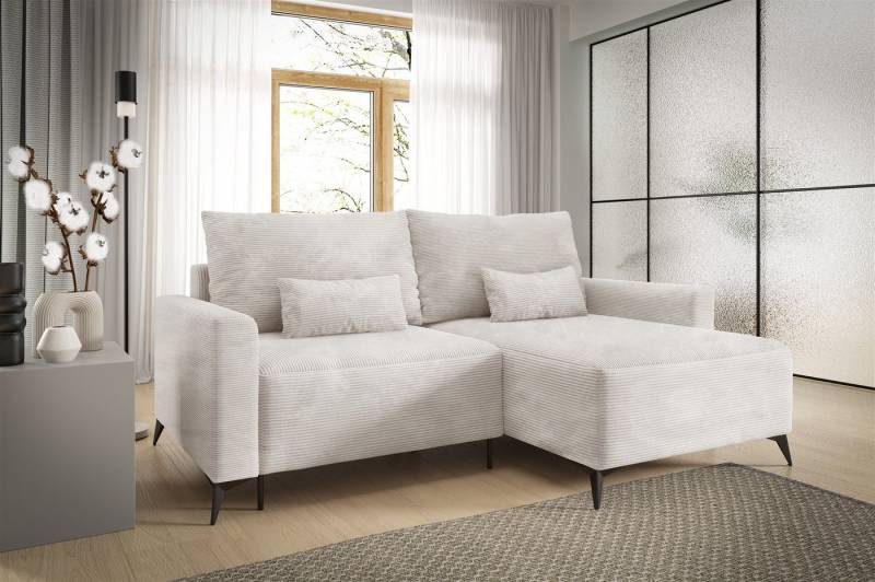 Fun Möbel Ecksofa Schlafsofa SILVES mit Ottomane in Stoff Poso, mit Bettkasten von Fun Möbel