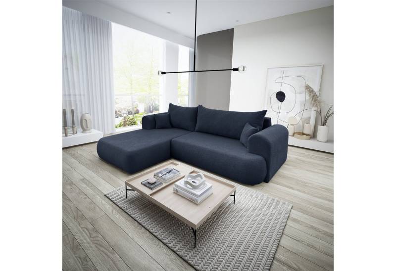 Fun Möbel Ecksofa Schlafsofa Sofa ANIKE in Stoff Now or Never, Ottomane Links oder Rechts, Rundumbezug von Fun Möbel