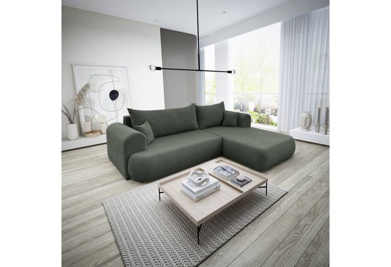 Fun Möbel Ecksofa Schlafsofa Sofa ANIKE in Stoff Now or Never, Ottomane Links oder Rechts, Rundumbezug von Fun Möbel