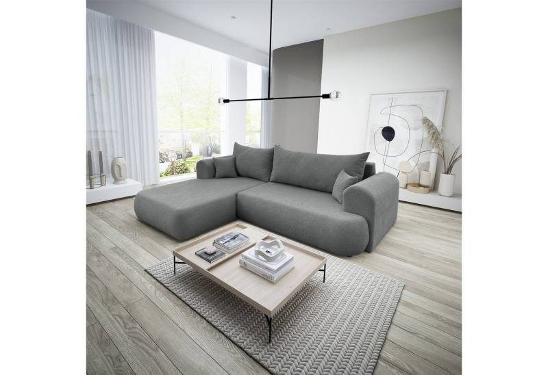 Fun Möbel Ecksofa Schlafsofa Sofa ANIKE in Stoff Now or Never, Ottomane Links oder Rechts, Rundumbezug von Fun Möbel