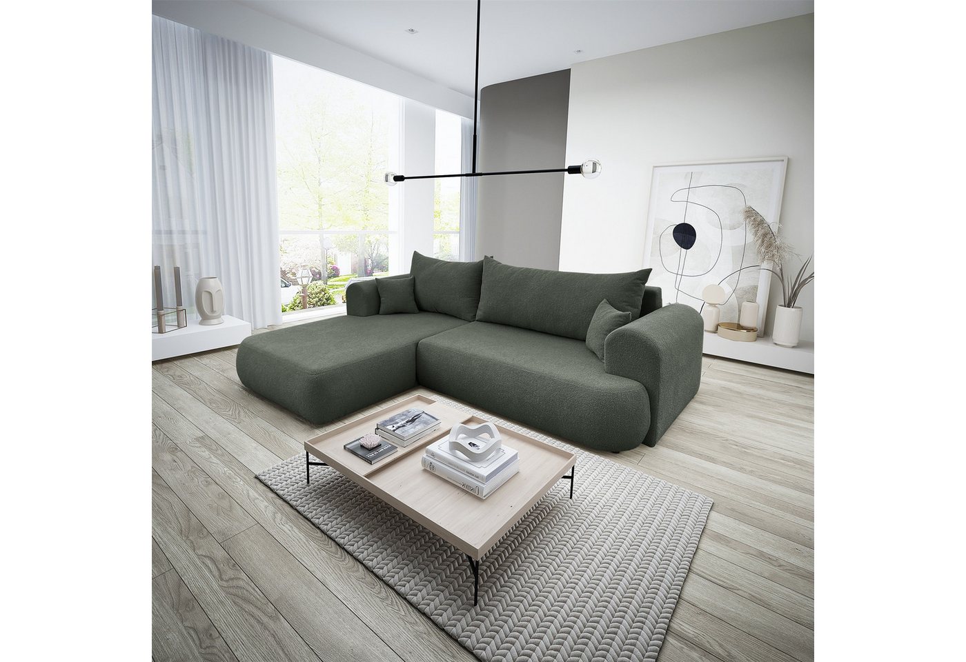 Fun Möbel Ecksofa Schlafsofa Sofa ANIKE in Stoff Now or Never, Ottomane Links oder Rechts, Rundumbezug Fun Möbel Ecksofa Schlafsofa Sofa ANIKE in Stoff Now or Never, Ottomane Links oder Rechts, Rundumbezug von Fun Möbel