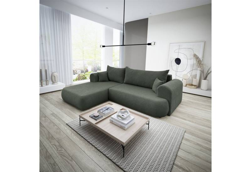 Fun Möbel Ecksofa Schlafsofa Sofa ANIKE in Stoff Now or Never, Ottomane Links oder Rechts, Rundumbezug von Fun Möbel