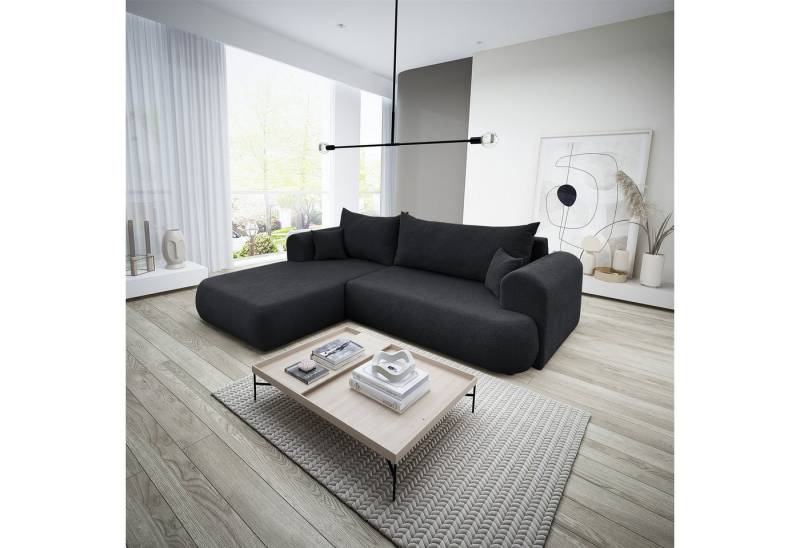 Fun Möbel Ecksofa Schlafsofa Sofa ANIKE in Stoff Now or Never, Ottomane Links oder Rechts, Rundumbezug von Fun Möbel