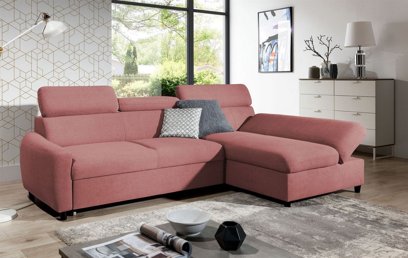 Fun Möbel Ecksofa Schlafsofa Sofa ANTON XS in Stoff Esito, Inkl. Bettkasten, Rundumbezug von Fun Möbel