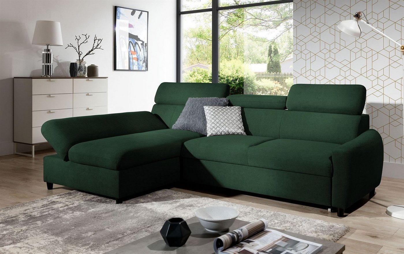 Fun Möbel Ecksofa Schlafsofa Sofa ANTON XS in Stoff Esito, Inkl. Bettkasten, Rundumbezug von Fun Möbel