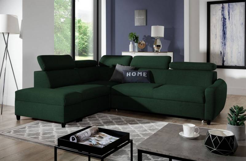 Fun Möbel Ecksofa Schlafsofa Sofa ANTON in Stoff Esito, Inkl. 2 x Bettkasten, Rundumbezug von Fun Möbel
