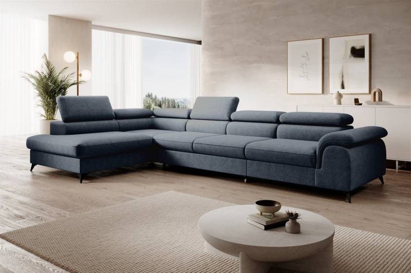 Fun Möbel Ecksofa Schlafsofa Sofa BASTIEN MAX in Stoff Whisper, inkl. Bettkasten, Rundumbezug von Fun Möbel