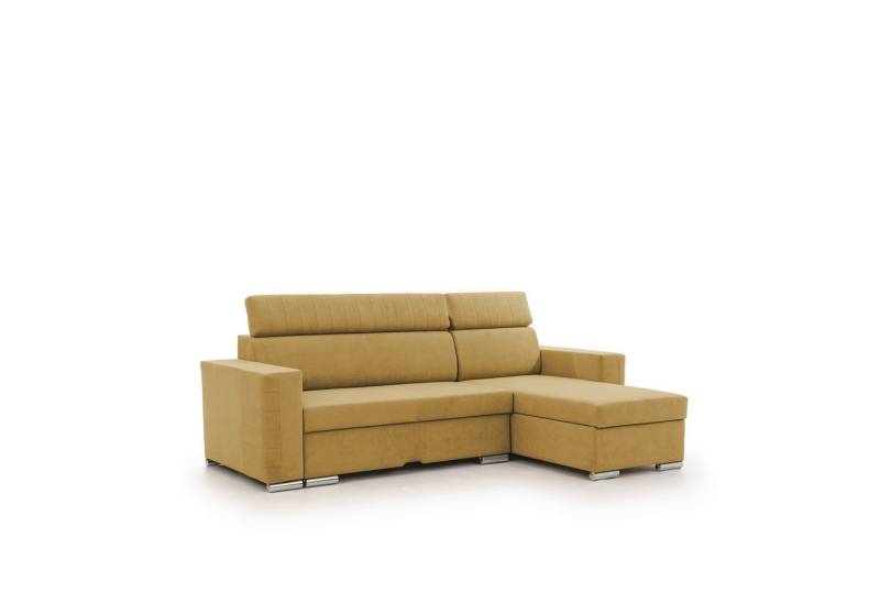 Fun Möbel Ecksofa Schlafsofa Sofa CANTON in Stoff, Ottomane Rechts oder Links, inkl. Bettkasten von Fun Möbel