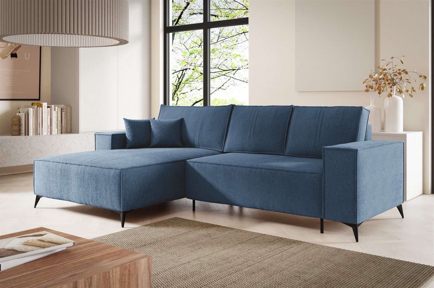 Fun Möbel Ecksofa Schlafsofa Sofa FIORE in Stoff Aragon, Ottomane Links oder Rechts, Rundumbezug Fun Möbel Ecksofa Schlafsofa Sofa FIORE in Stoff Aragon, Ottomane Links oder Rechts, Rundumbezug von Fun Möbel
