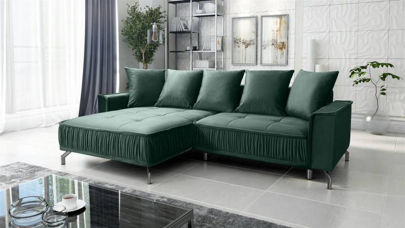 Fun Möbel Ecksofa Schlafsofa Sofa FLORENCE in Stoff, inkl. 5 Rückenkissen, inkl. Schlaffunktion Fun Möbel Ecksofa Schlafsofa Sofa FLORENCE in Stoff, inkl. 5 Rückenkissen, inkl. Schlaffunktion von Fun Möbel