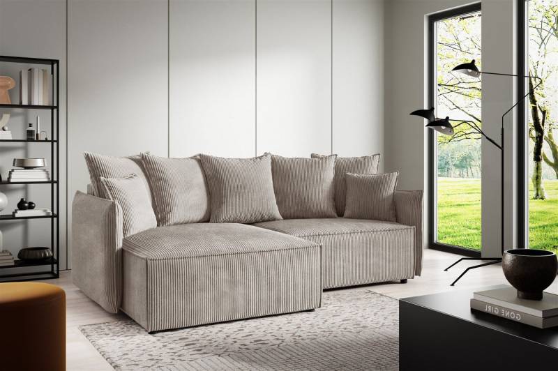 Fun Möbel Ecksofa Schlafsofa Sofa FUN CARMELA mit Ottomane in Stoff, Rundumbezug Fun Möbel Ecksofa Schlafsofa Sofa FUN CARMELA mit Ottomane in Stoff, Rundumbezug von Fun Möbel