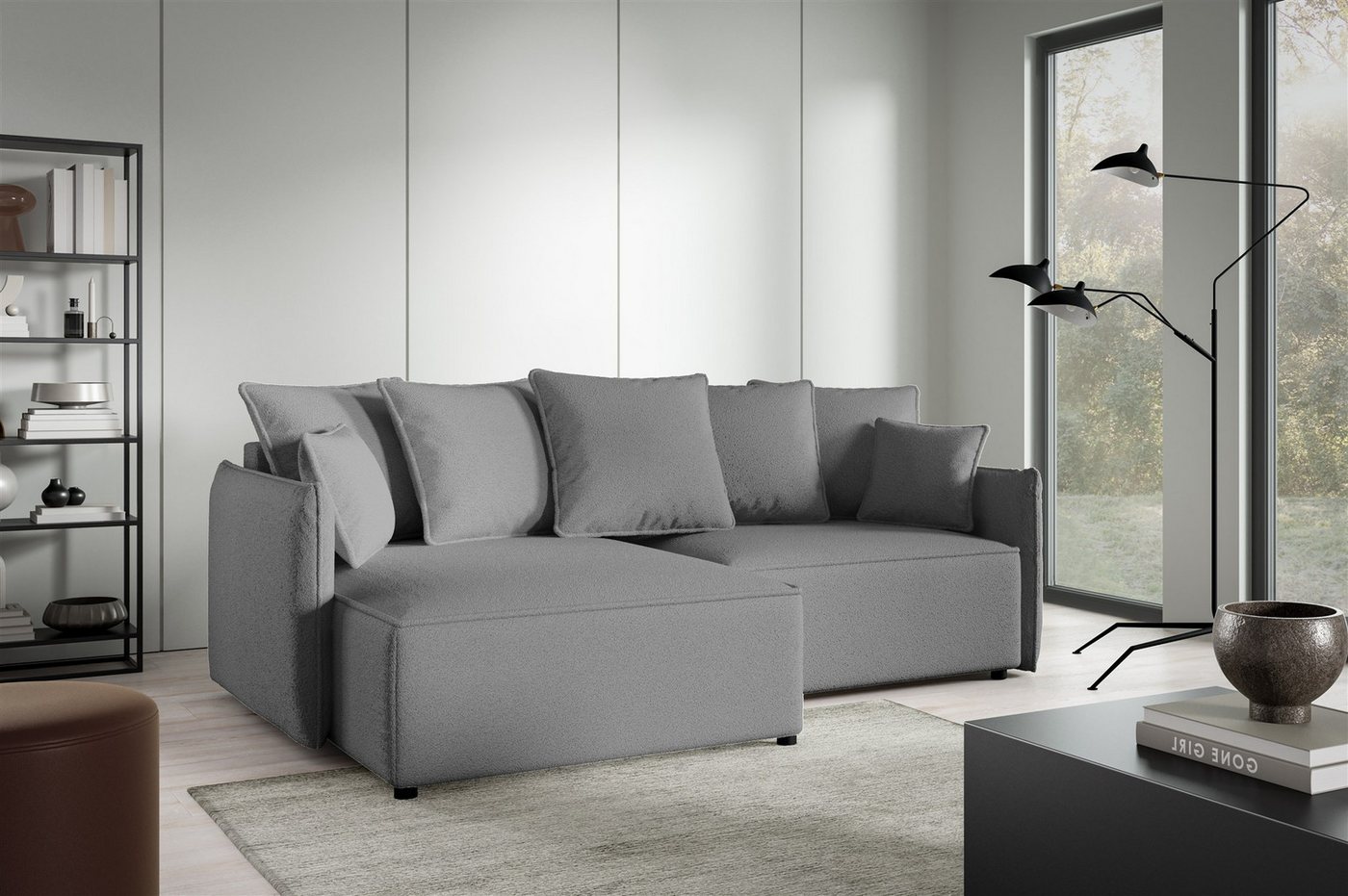 Fun Möbel Ecksofa Schlafsofa Sofa FUN CARMELA mit Ottomane in Stoff, Rundumbezug Fun Möbel Ecksofa Schlafsofa Sofa FUN CARMELA mit Ottomane in Stoff, Rundumbezug von Fun Möbel