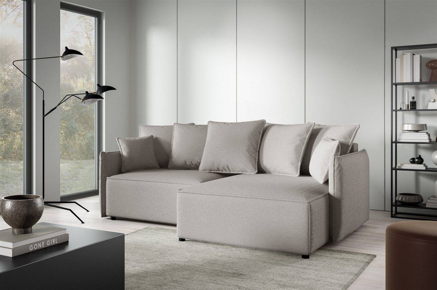 Fun Möbel Ecksofa Schlafsofa Sofa FUN CARMELA mit Ottomane in Stoff, Rundumbezug Fun Möbel Ecksofa Schlafsofa Sofa FUN CARMELA mit Ottomane in Stoff, Rundumbezug von Fun Möbel