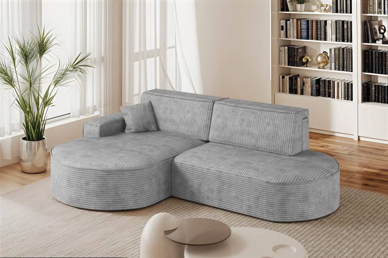 Fun Möbel Ecksofa Schlafsofa Sofa FUN CASTELO, Ottomane Rechts oder Links, inkl. Bettkasten und 1 x Zierkissen von Fun Möbel