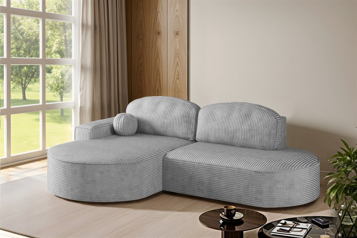 Fun Möbel Ecksofa Schlafsofa Sofa FUN CASTIGO mit Ottomane in Stoff Poso, Rundumbezug Fun Möbel Ecksofa Schlafsofa Sofa FUN CASTIGO mit Ottomane in Stoff Poso, Rundumbezug von Fun Möbel