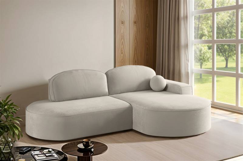 Fun Möbel Ecksofa Schlafsofa Sofa FUN CASTIGO mit Ottomane in Stoff Salvador, Rundumbezug von Fun Möbel