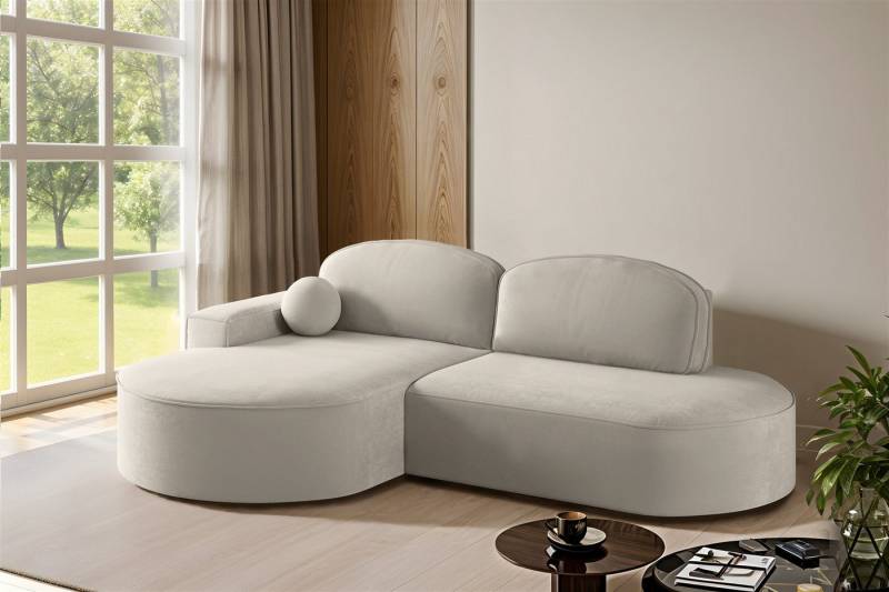 Fun Möbel Ecksofa Schlafsofa Sofa FUN CASTIGO mit Ottomane in Stoff Salvador, Rundumbezug von Fun Möbel