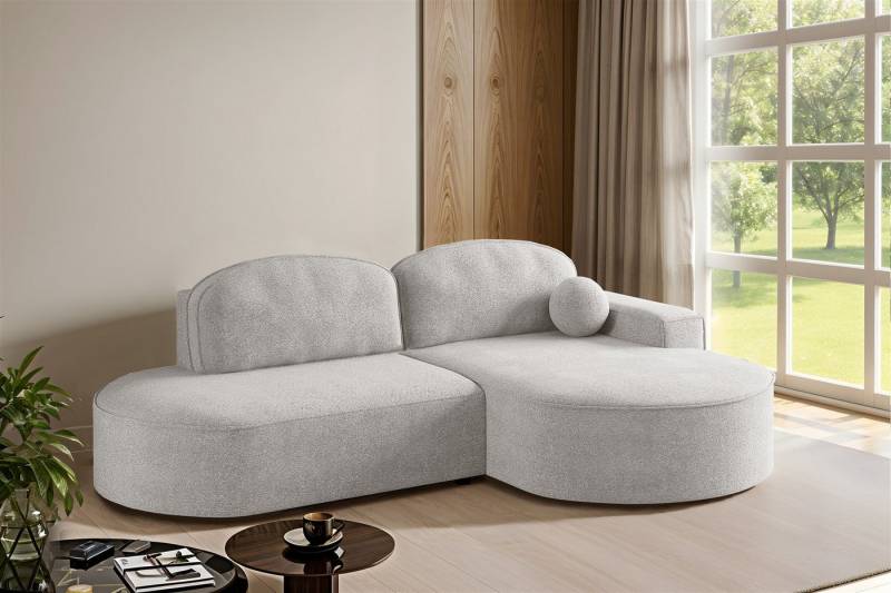 Fun Möbel Ecksofa Schlafsofa Sofa GIRONA mit Ottomane in Stoff, Rundumbezug von Fun Möbel