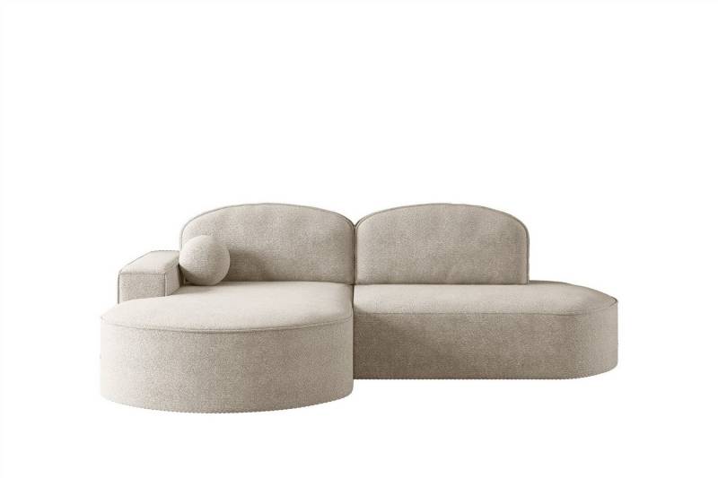 Fun Möbel Ecksofa Schlafsofa Sofa GIRONA mit Ottomane in Stoff, Rundumbezug von Fun Möbel