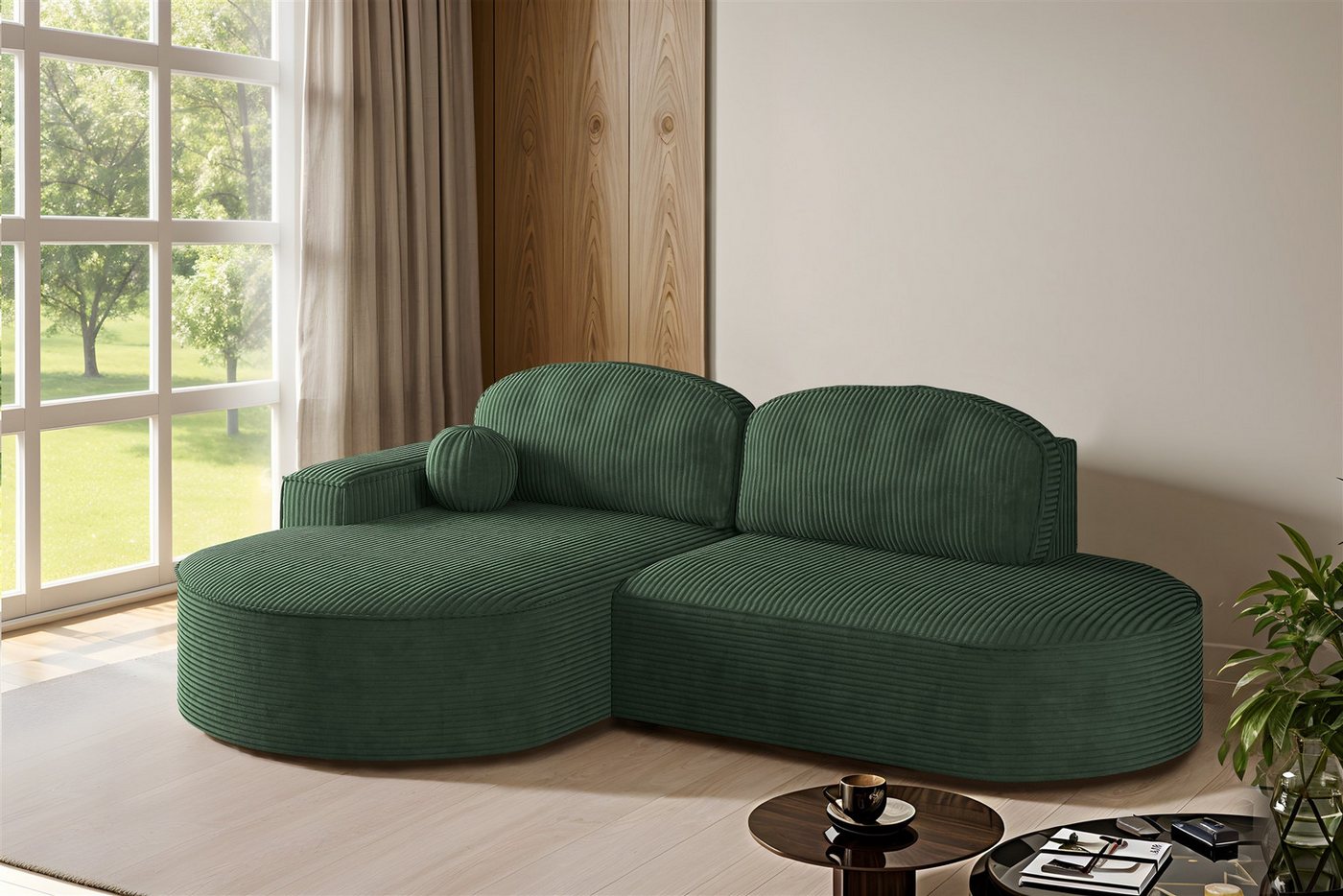 Fun Möbel Ecksofa Schlafsofa Sofa GIRONA mit Ottomane in Stoff Poso, Rundumbezug Fun Möbel Ecksofa Schlafsofa Sofa GIRONA mit Ottomane in Stoff Poso, Rundumbezug von Fun Möbel