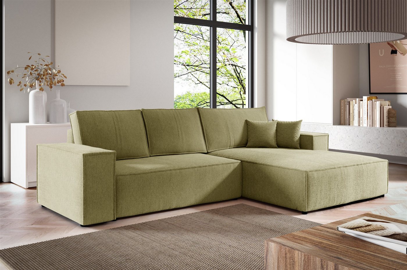 Fun Möbel Ecksofa Schlafsofa Sofa LEVIO in Stoff Aragon, Ottomane Links oder Rechts, Rundumbezug Fun Möbel Ecksofa Schlafsofa Sofa LEVIO in Stoff Aragon, Ottomane Links oder Rechts, Rundumbezug von Fun Möbel