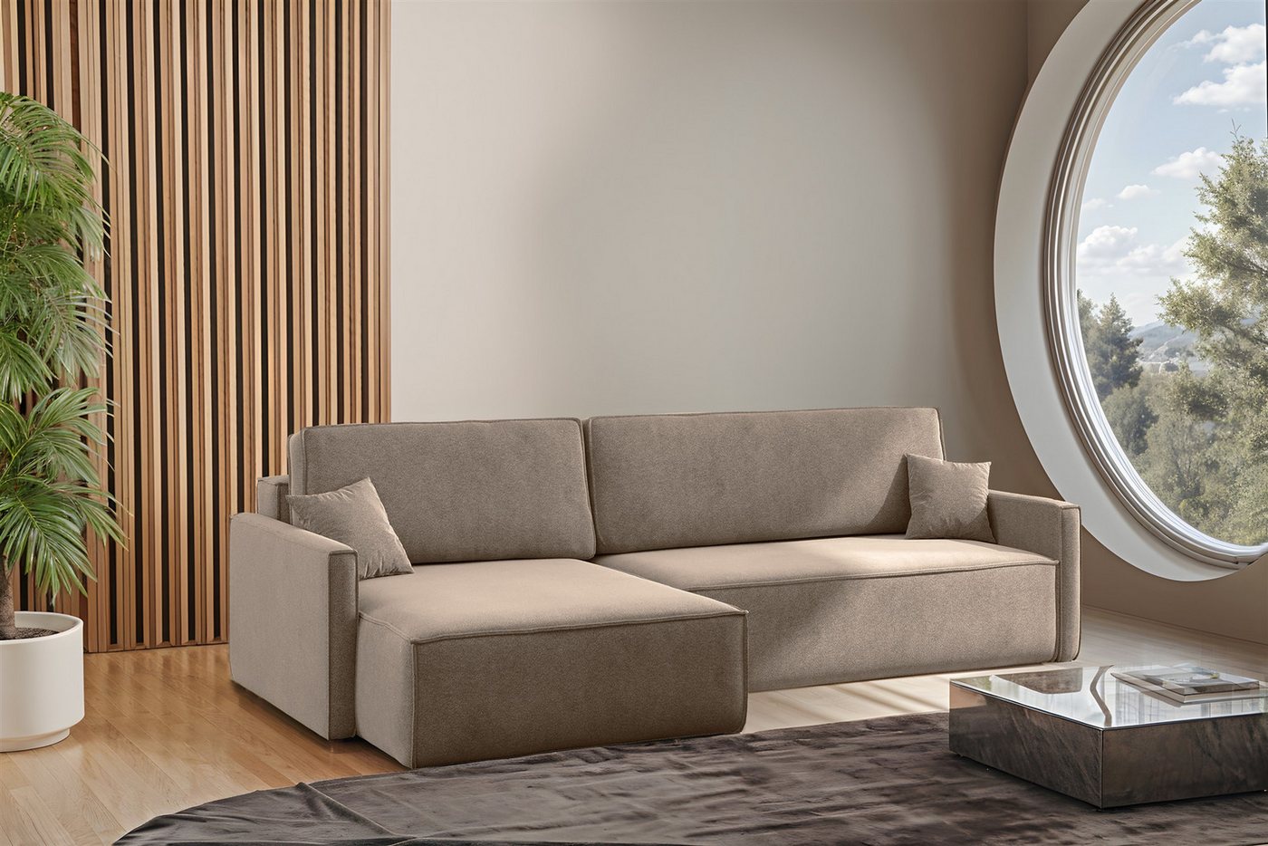 Fun Möbel Ecksofa Schlafsofa Sofa LOUIS in Stoff, inkl. 2 Zierkissen, Inkl. Bettkasten Fun Möbel Ecksofa Schlafsofa Sofa LOUIS in Stoff, inkl. 2 Zierkissen, Inkl. Bettkasten von Fun Möbel
