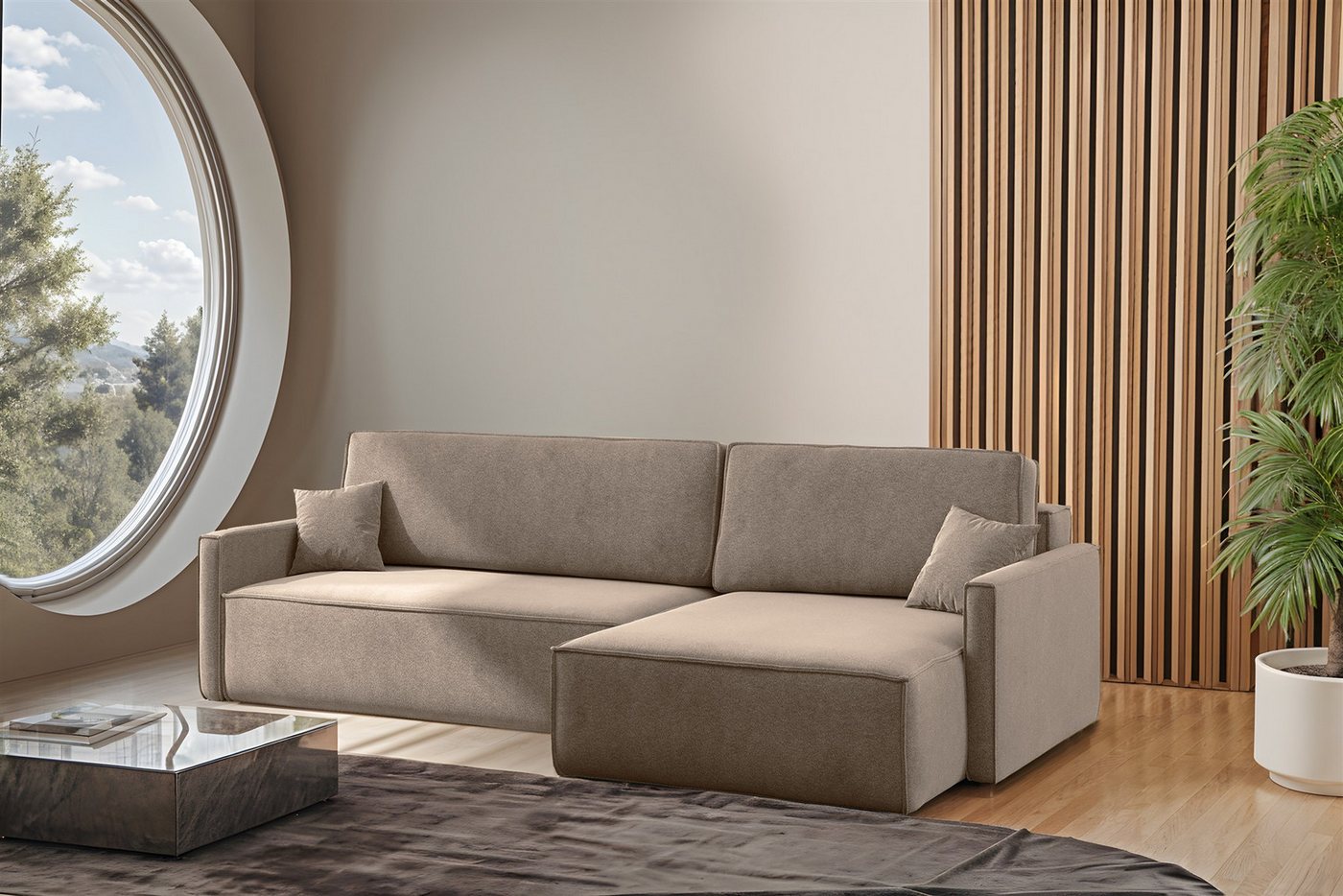 Fun Möbel Ecksofa Schlafsofa Sofa LOUIS in Stoff, inkl. 2 Zierkissen, Inkl. Bettkasten Fun Möbel Ecksofa Schlafsofa Sofa LOUIS in Stoff, inkl. 2 Zierkissen, Inkl. Bettkasten von Fun Möbel