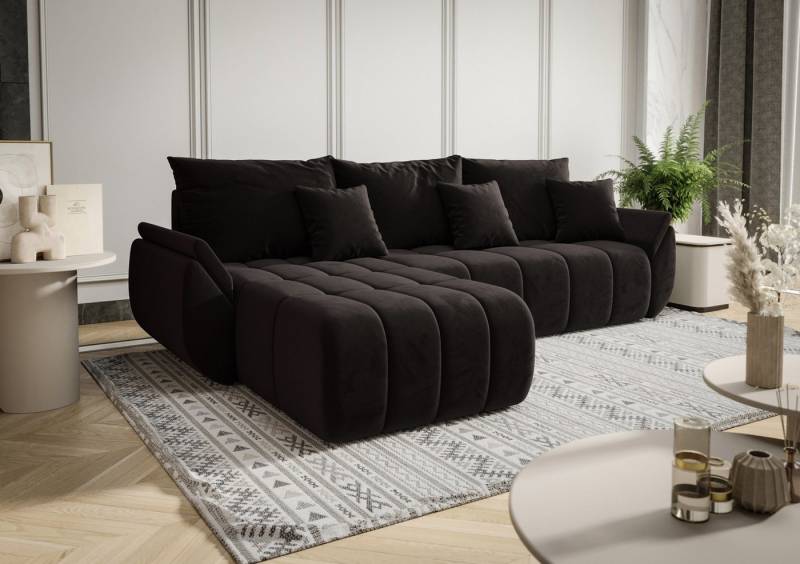 Fun Möbel Ecksofa Schlafsofa Sofa Louise in Stoff Monolith, Ottomane Links oder Rechts, Rundumbezug und ausziehbare Liegefläche Fun Möbel Ecksofa Schlafsofa Sofa Louise in Stoff Monolith, Ottomane Links oder Rechts, Rundumbezug und ausziehbare Liegefläche von Fun Möbel