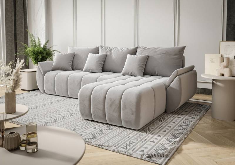 Fun Möbel Ecksofa Schlafsofa Sofa OSAKA in Stoff Monolith, Ottomane Links oder Rechts, Rundumbezug von Fun Möbel