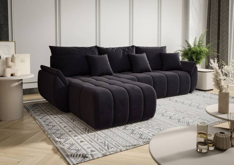 Fun Möbel Ecksofa Schlafsofa Sofa OSAKA in Stoff Monolith, Ottomane Links oder Rechts, Rundumbezug von Fun Möbel