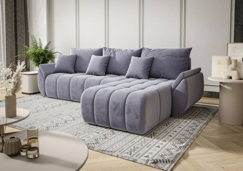 Fun Möbel Ecksofa Schlafsofa Sofa OSAKA in Stoff Monolith, Ottomane Links oder Rechts, Rundumbezug von Fun Möbel