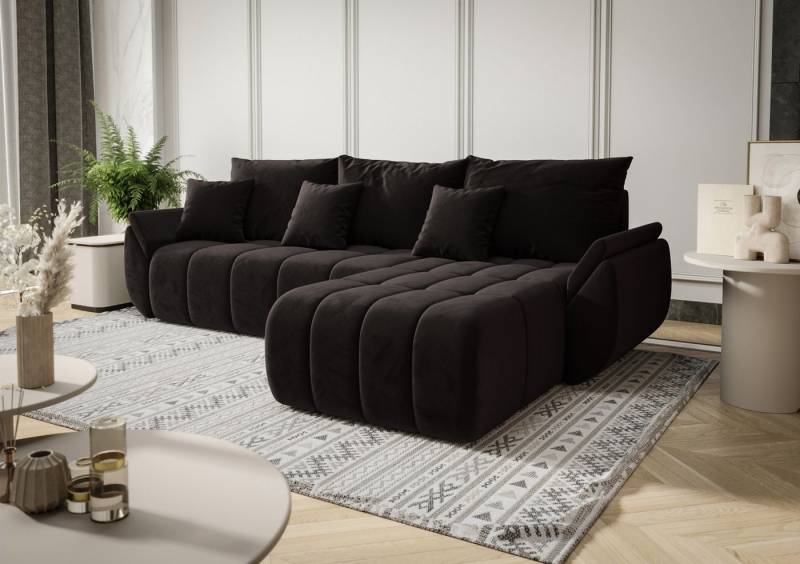 Fun Möbel Ecksofa Schlafsofa Sofa OSAKA in Stoff Monolith, Ottomane Links oder Rechts, Rundumbezug von Fun Möbel