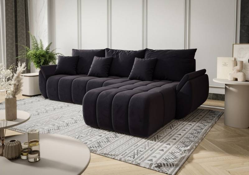 Fun Möbel Ecksofa Schlafsofa Sofa OSAKA in Stoff Monolith, Ottomane Links oder Rechts, Rundumbezug von Fun Möbel