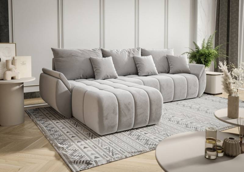Fun Möbel Ecksofa Schlafsofa Sofa OSAKA in Stoff Monolith, Ottomane Links oder Rechts, Rundumbezug von Fun Möbel