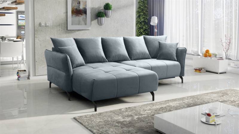 Fun Möbel Ecksofa Schlafsofa Sofa SADIE in Stoff Element, Ottomane Links oder Rechts, Rundumbezug, Bettkasten von Fun Möbel
